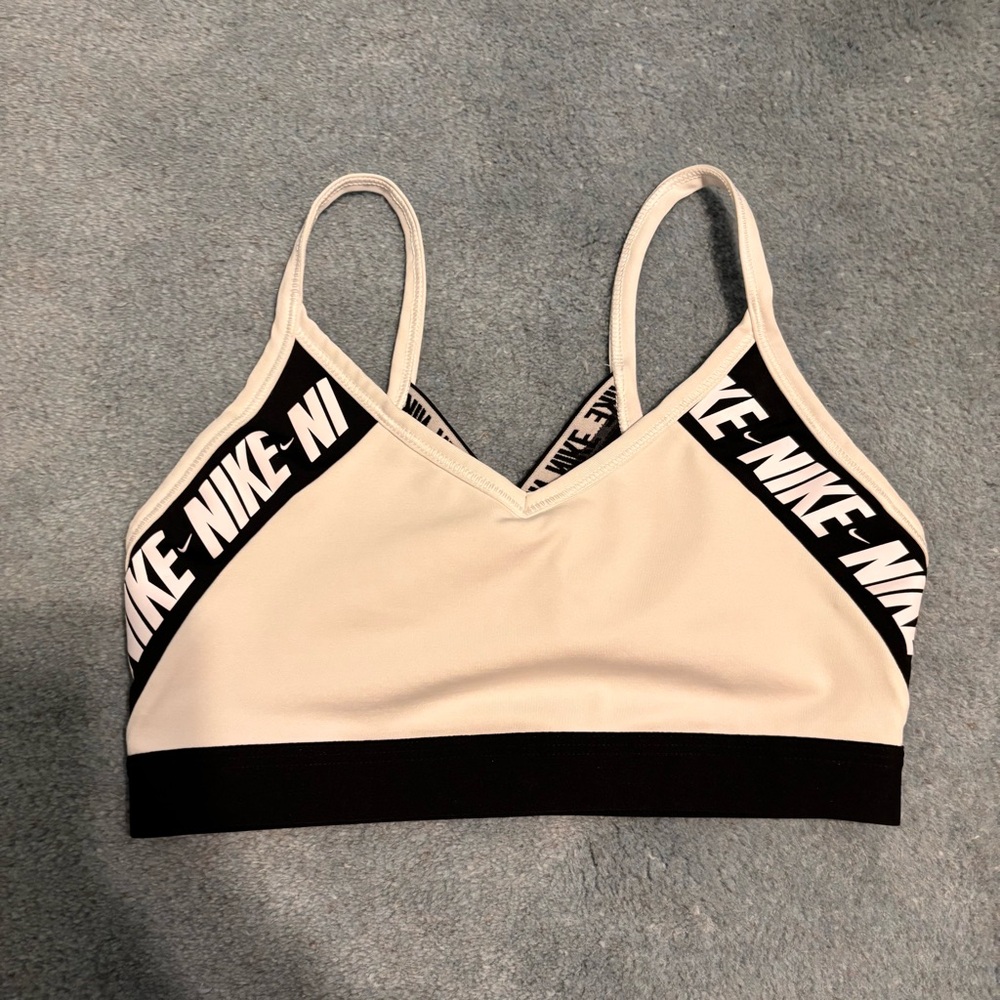 Nike Black and White Dri-FIT Bra